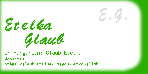 etelka glaub business card